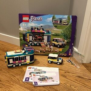 Completely built Lego Friends set Horse Show Trailer #41722